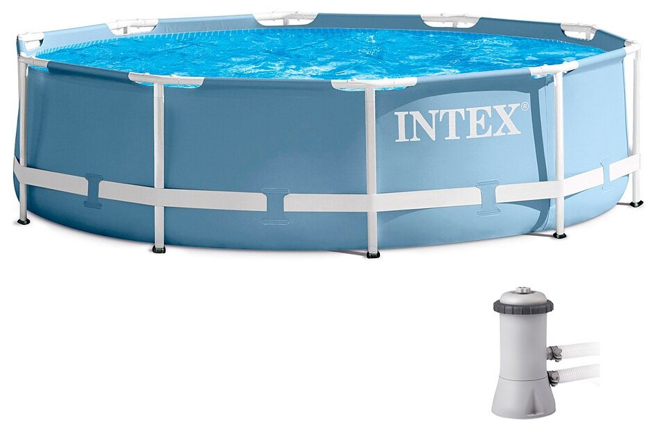 26726 intex. 76м (56999/28202/28202np). Насос каркасного бассейна intex. Каркасный бассейн intex prism frame 26726 (shelf box), 457x122 см (комплект). Насос каркасного бассейна intex.