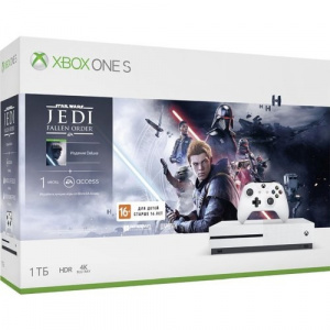   Microsoft Xbox One S 234-01099 white,  : Star Wars Jedi Fallen Order