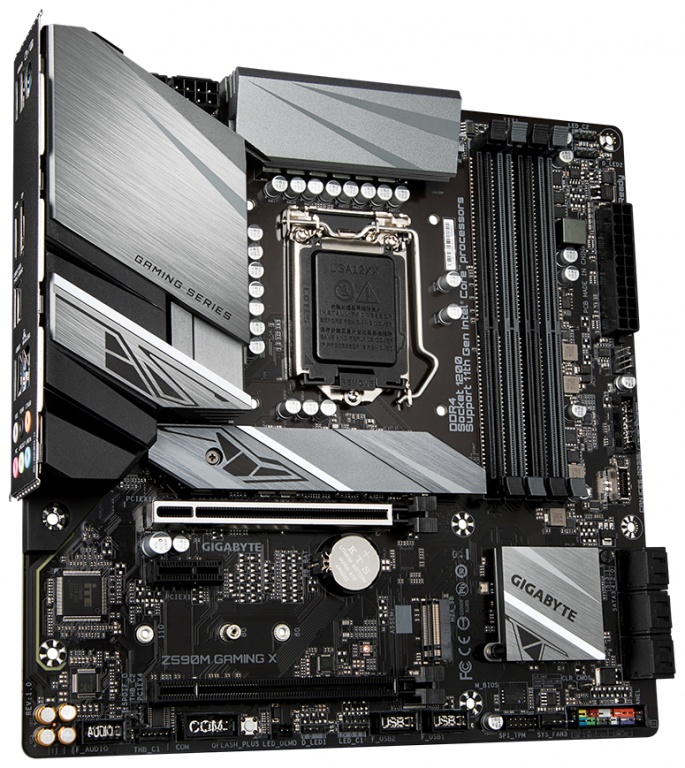 Материнская плата GIGABYTE Z590M GAMING X mATX, чипсет Intel Z590 ...