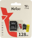 ����� ������ Netac P500 ECO MicroSDXC 128GB (NT02P500ECO-128G-R) ������/�����/�������, U1/C10, retail pack with SD Adapter