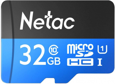 ���� ������ ����� ������ Netac MicroSD card P500 Standard 32GB, retail version w/SD adapter (NT02P500STN-032G-R) ������ ��������-�������� ������������