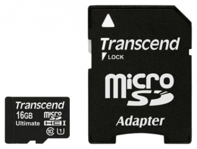     Transcend Ultimate microSDHC 16Gb class10 UHS-I + SD- - 