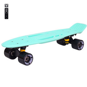    Y-Scoo Skateboard Fishbone (405-A) aqua-black - 