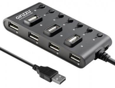   USB- Ginzzu GR-487UB, black - 