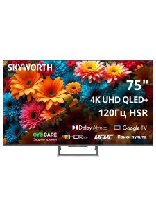 ��-��������� Skyworth 75Q67H ������/����� QLED 75" Google TV Frameless 4K Ultra HD 60Hz