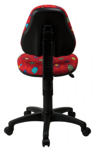Кресло компьютерное Бюрократ KD-4/R/LB-Red, красный божьи коровки