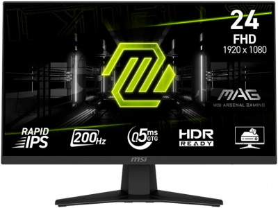    23.8" MSI MAG 244F  (1920x1080/FHD/200HZ/0.5ms/HDMI/DP) - 