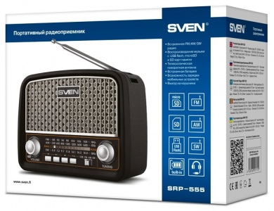    SVEN SRP-555 (FM/AM, USB, SD/microSD), / - 