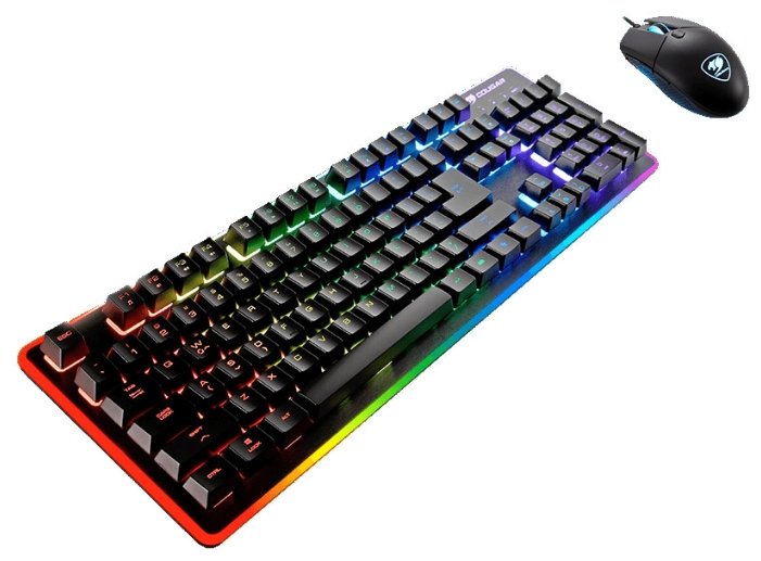 Клавиатура + мышь Cougar Deathfire EX black Клавиатура: USB; гибридная  клавиш 104 • Мышь: USB; для правой и левой рук; кнопок 6; 2000 dpi; 1000  Гц; провод 1.6 м