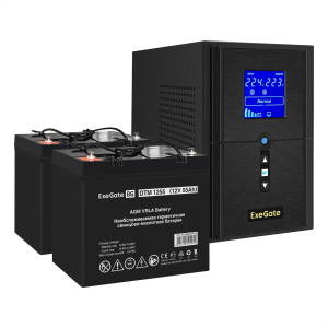 ���� ������ �������� ��� ExeGate EX295987RUS + ������� 55A� EX285667RUS 2�� ExeGate SineTower SZ-1000.LCD.AVR.2SH.1C13.U ��������-�������� ������������