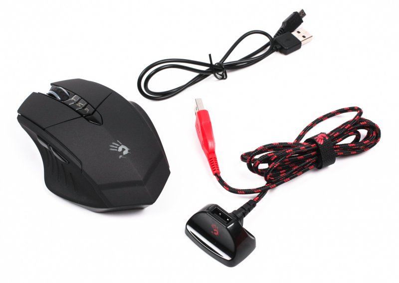Мышь A4Tech Bloody R7 Black оптическая светодиодная беспроводная  (радиоканал), USB • кнопок 8 • для правой руки (143 г )
