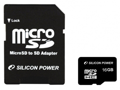     Silicon Power microSDHC 16GB + SD- - 