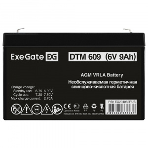     ExeGate DTM 609 EX294052RUS 6V 9Ah - 