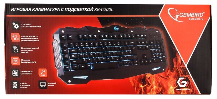 Как разобрать клавиатуру gembird Клавиатура Gembird KB-G200L Black USB проводная, USB * для настольного компьютер