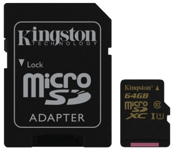     Kingston microSDXC 64Gb UHS-I + SD- - 