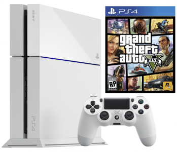   Sony PlayStation 4 White 500Gb + GTA V