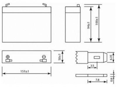 ���� ������ �������������� ������� DELTA Battery DT 612 6� 12 ��� ��������-�������� ������������
