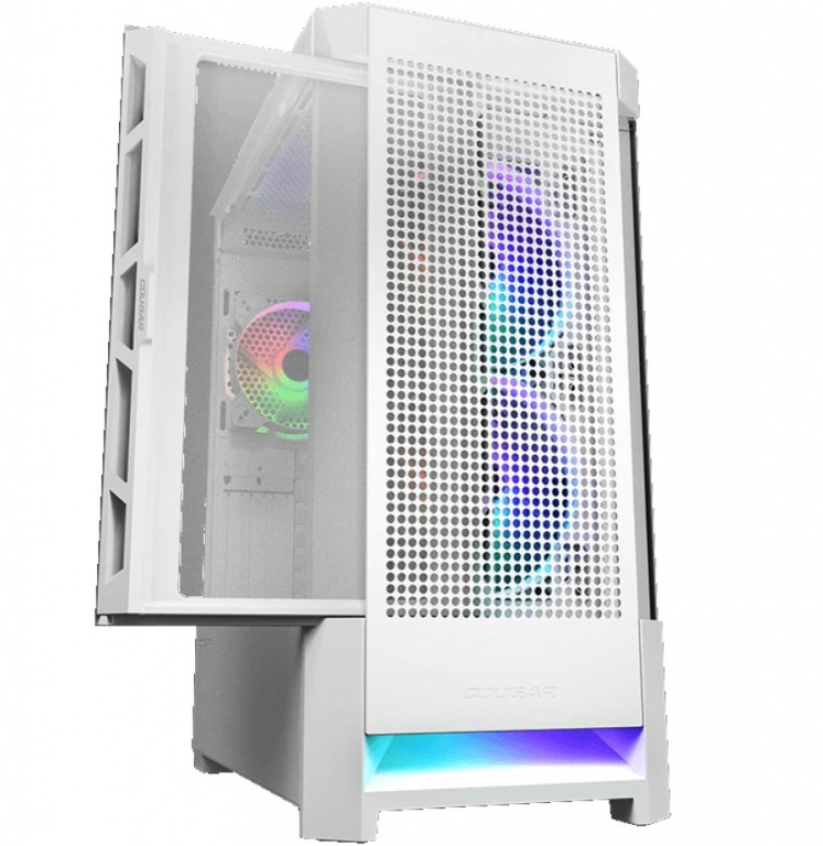 Корпус для компьютера Cougar Airface RGB White, без БП не указано • ATX • БП нет • Отсеки: 3.5(внутр)-2
