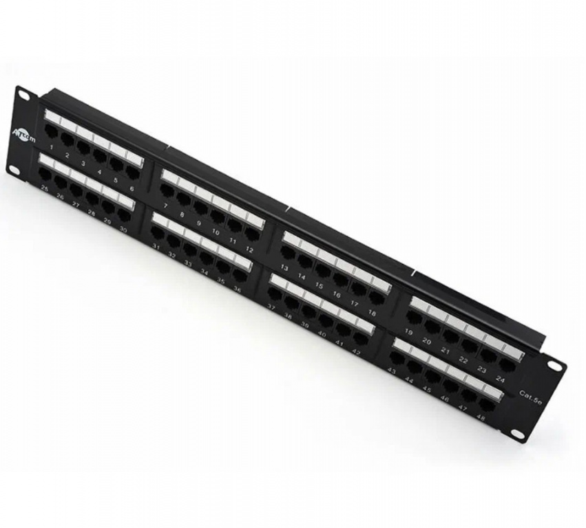 Дистрибьютор питания в стойку 19 24 порта. Патч панель 24 порта hyperline. Atcom at3784. 5e exegate ex256753rus. 19″ панель с din-рейкой ps-3u, цвет черный.