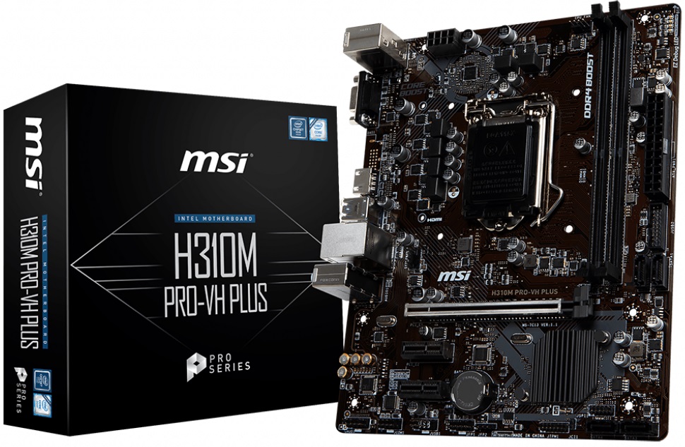 Материнская плата MSI H310M PRO-VH Plus microATX (mATX), чипсет Intel ...