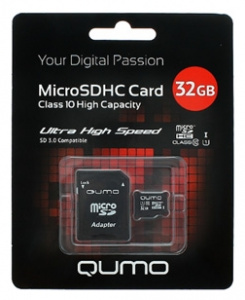     Qumo microSDXC 32Gb UHS-I + SD- - 