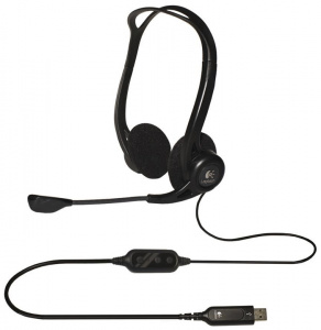 ���� ������ ��������� ������������ Logitech PC Headset 960 USB black 981-000100 ��������-�������� ������������