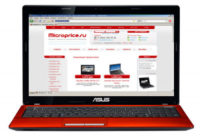 Ноутбук Asus K53SJ Red