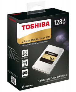 SSD- Toshiba Q300 Pro 128 Gb, SATA-III, HDTS412EZSTA, 7 