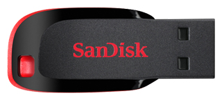   Sandisk CZ50 Cruzer Blade 64Gb, black / red - 