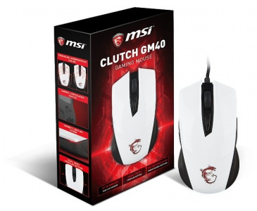   MSI Clutch GM40 White Gaming Mouse - 