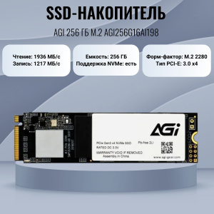 SSD- AGI 256  M.2 AGI256G16AI198