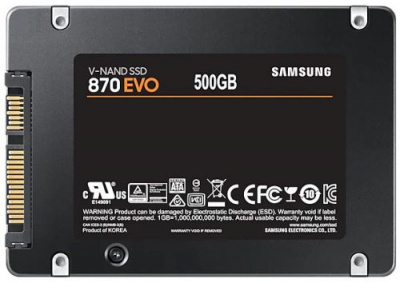 SSD- Samsung 870 EVO 500  SATA MZ-77E500B/KR