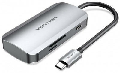 ���� ������ USB-��� Vention TNHHB 3-port USB3.0 Hub + SD/microSD Card Reader ��������-�������� ������������