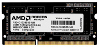   AMD DDR3 SO-DIMM 4GB 1333MHz R3 Value R334G1339S1S-UO, black
