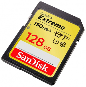     SanDisk Extreme SDXC UHS Class 3 V30 150MB/s 128Gb - 