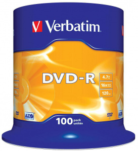 DVD- Verbatim 4.7 Gb, 16x, Cake Box (100)