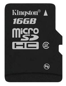 Фото товара Карта памяти Kingston microSDHC 16Gb Class 2 интернет-магазина ТопКомпьютер