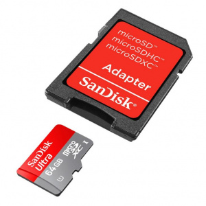     Sandisk Ultra microSDXC 64Gb UHS-I + SD- - 