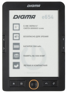   Digma E654 6" E-Ink Carta/4Gb/microSDHC 