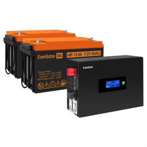 ���� ������ ��� EX295994RUS + ������� 65A� EX282982RUS 2�� ExeGate IdealSine SR-1500.LCD.2SH ��������-�������� ������������