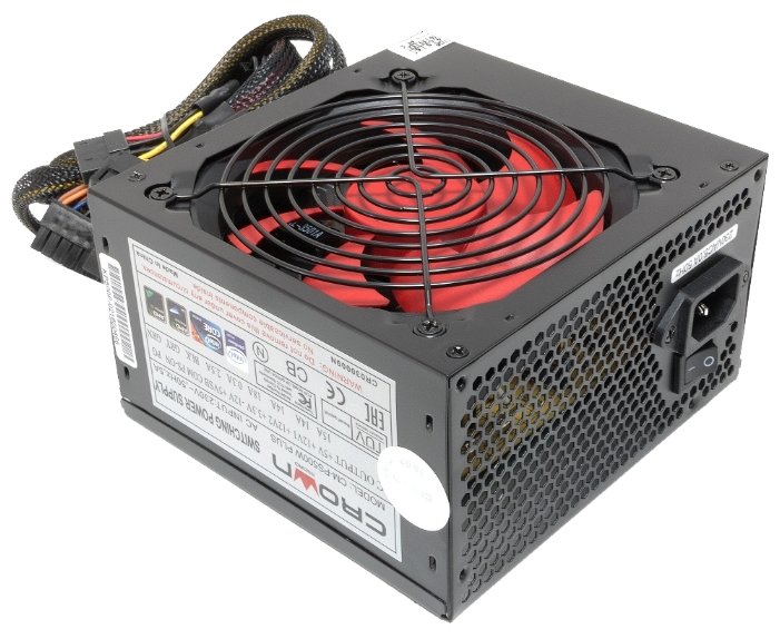 Блок питания Crown CM-PS500W Plus 500W 500 Вт, ATX (ATX12V 2.3) • 80 ...