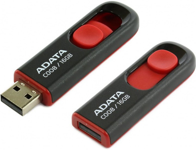 ���� ������ ������ AData Classic C008 16Gb USB 2.0 black/red ��������-�������� ������������