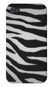    Zebra Design  iPhone 4, Silver - 