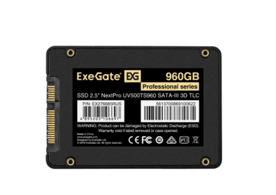 SSD- ExeGate 1.92Tb 2.5" NextPro UV500TS1920 (SATA-III, 3D TLC)