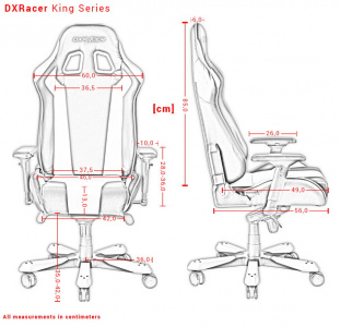   DXRacer King OH/KS06/NW, Black White