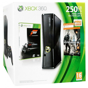   Microsoft Xbox 360 250Gb Crisys 2+ Forza 3 + 3 Live Gold