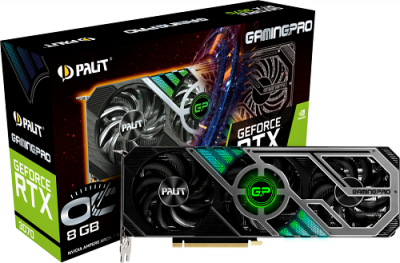  Palit PCI-E NV RTX 3070 8GB GDDR6 LHR PA-RTX3070 GAMINGPRO OC 8G V1 ( NE63070S19P2-1041A V1)