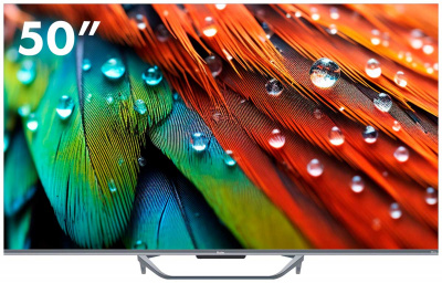 ��-��������� Haier Smart TV S4 50" , QLED, 4K Ultra HD, �����, ����� ��, Android TV