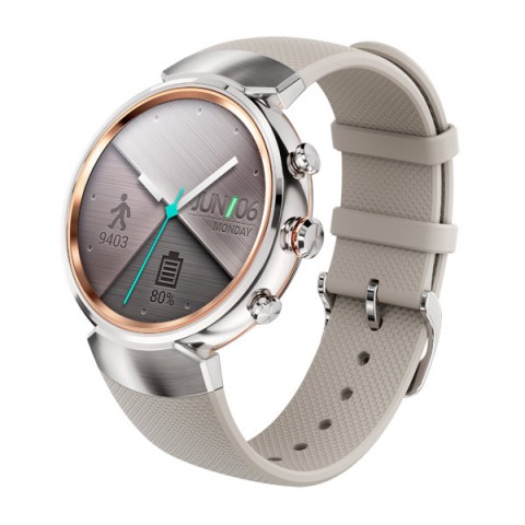 Asus ZenWatch 3 WI503Q Silver Rubber Strap Beige Android 4.3 iOS 8