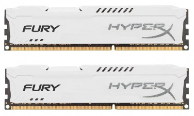   HyperX Fury HX318C10FWK2/16 (2x 8 Gb, DDR3 DIMM, 1866 MHz, CL10), White